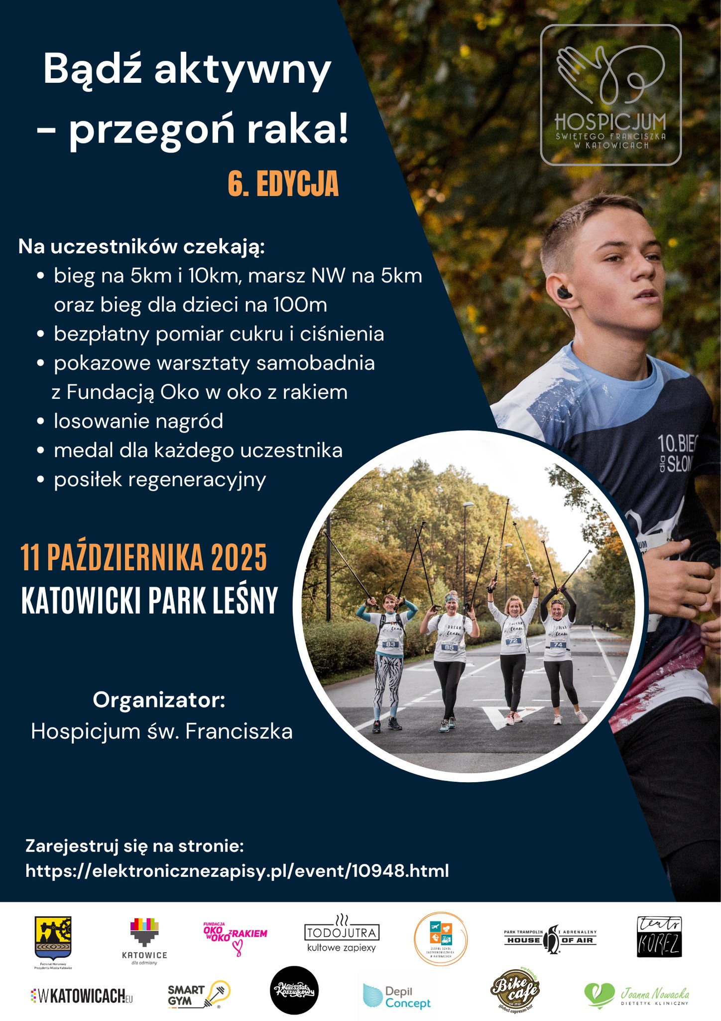 zapisy na 6 edycję biegu Bądź aktywny - przegoń raka!
