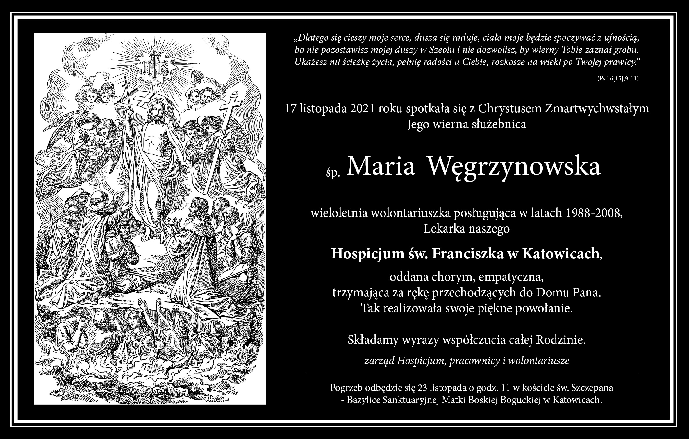 nekrolog śp. Maria Węgrzynowska